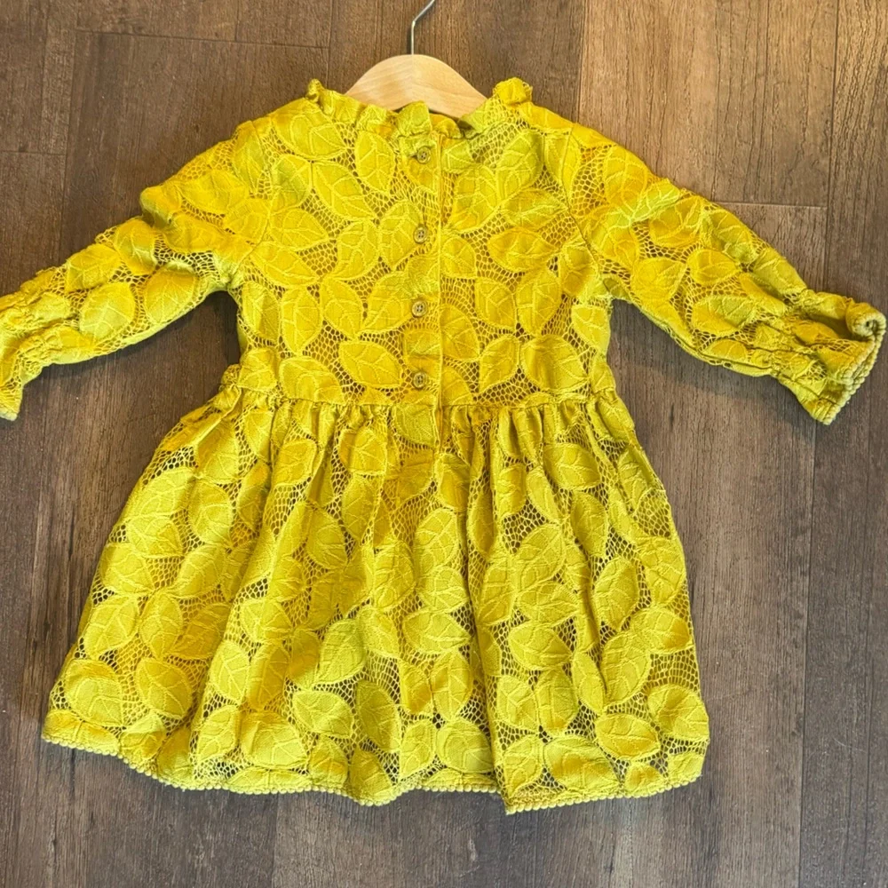 Genuine Kids from OshKosh Mustard Yellow Lace Dress - 2T